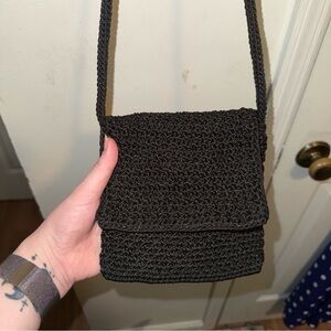The Sak | Black Crochet Mini Bag